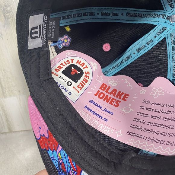 Chicago Bulls Cap BMO Artist Hat Series Blake Jones Snapback Melonwear Brand New - Picture 7 of 7